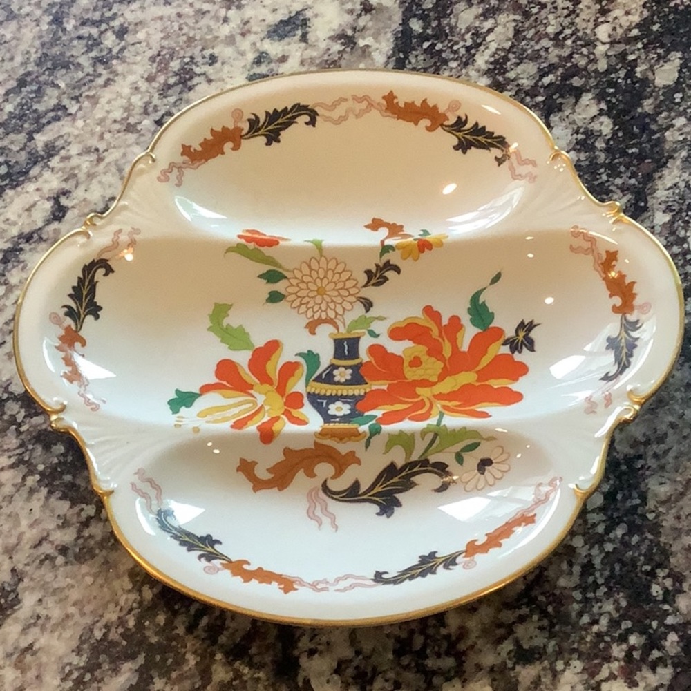 Limoges France 3 Section Serving Dish